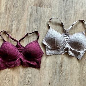 2 new Victoria Secret Lace Bralets